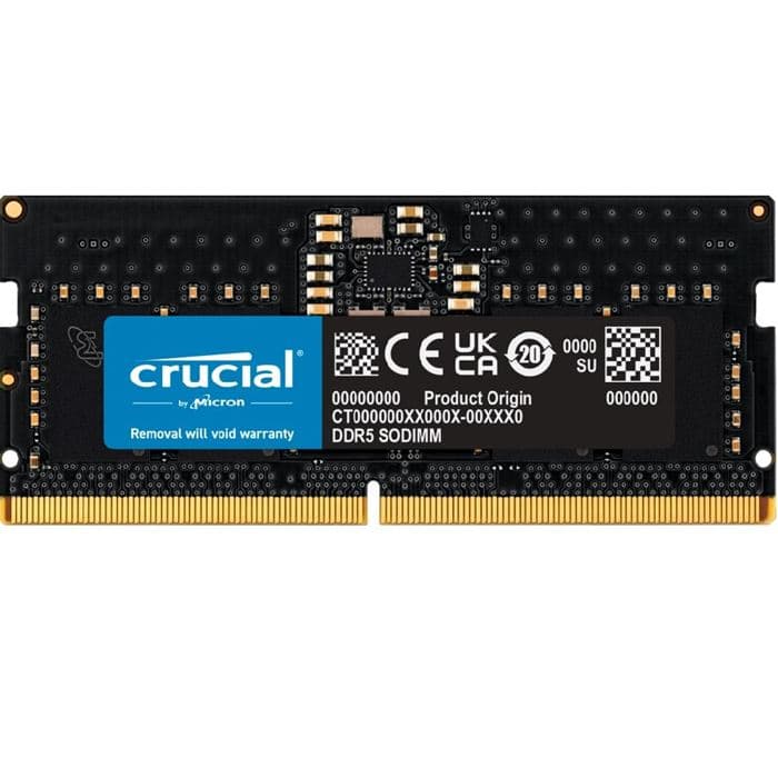 رم لپ تاپ کروشیال DDR5 مدل 8 گیگابایت فرکانس 4800 تک کانال | عماد رایان رم لپ تاپ کروشیال DDR5 مدل 8 گیگابایت فرکانس 4800 تک کانال