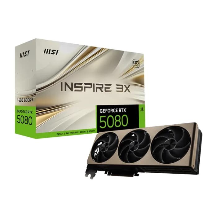کارت گرافیک ام اس آی مدل GeForce RTX 5080 16GB INSPIRE 3X OC