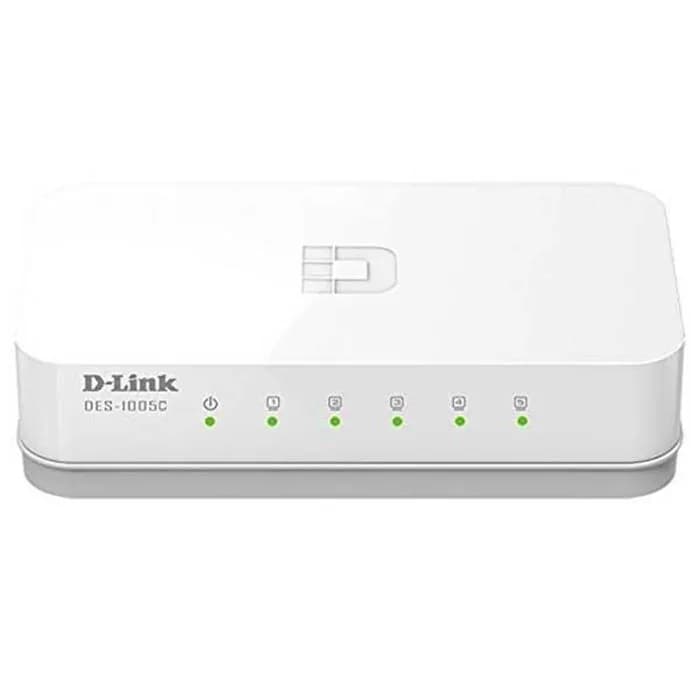 سوییچ 5 پورت غیر مدیریتی اترنت 10,100 دی-لینک DES1005C