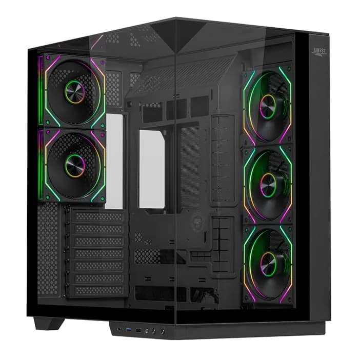 کیس گیمینگ مشکی اوست مدل AQ5 TG Black | عماد رایان کیس گیمینگ مشکی اوست مدل AQ5 TG Black
