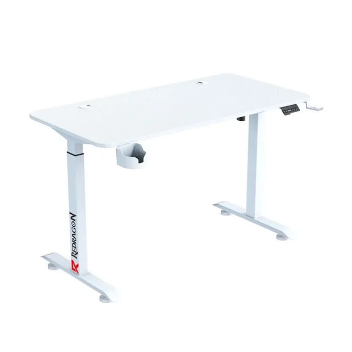 میز کامپیوتر گیمینگ موتور دار ردراگون مدل GD 3500W-M WHITE 140cm RGB