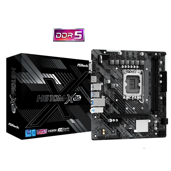 مادربرد سفید ازراک مدل H610M-X DDR5