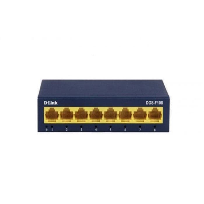 سوییچ شبکه 8 پورت دی-لینک مدل D-Link DGS-F108 | عماد رایان سوییچ شبکه 8 پورت دی-لینک مدل D-Link DGS-F108