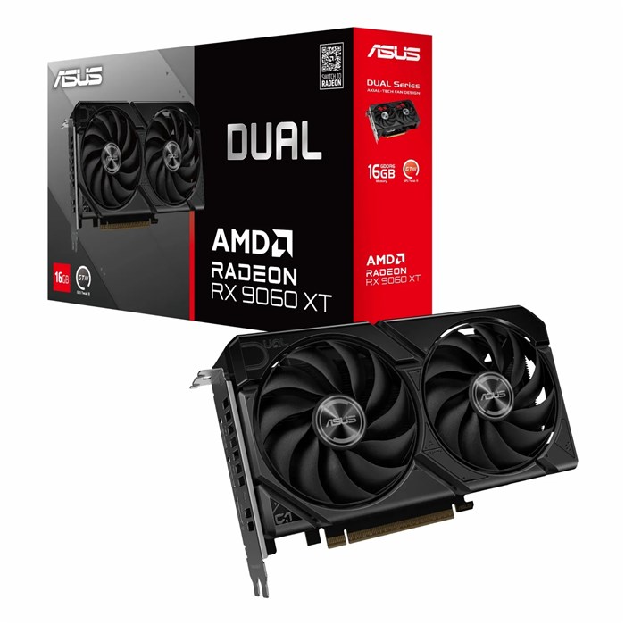 کارت گرافیک ایسوس مدل Radeon RX 9060 XT DUAL Edition 16GB GDDR6 — | عماد رایان کارت گرافیک ایسوس مدل Radeon RX 9060 XT DUAL Edition 16GB GDDR6 —