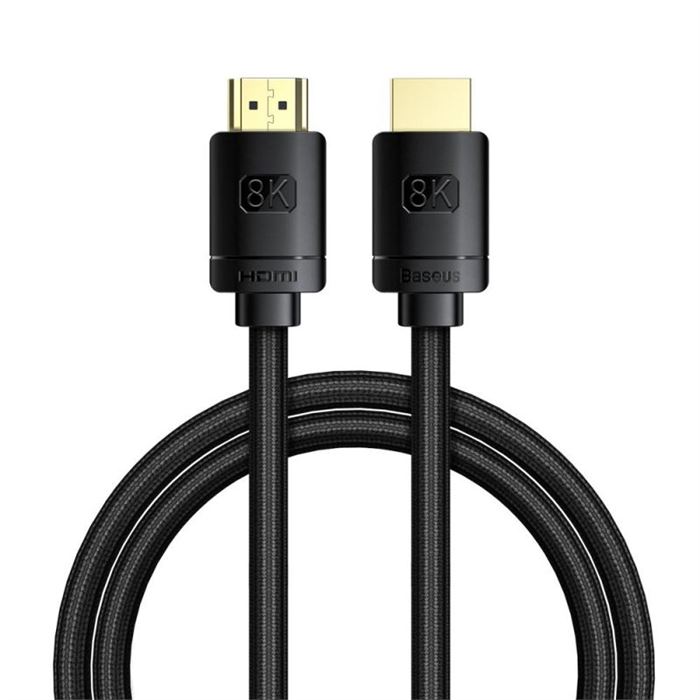 کابل HDMI باسئوس مدل High Defination 8K طول 2 متر — مشکی | عماد رایان کابل HDMI باسئوس مدل High Defination 8K طول 2 متر — مشکی