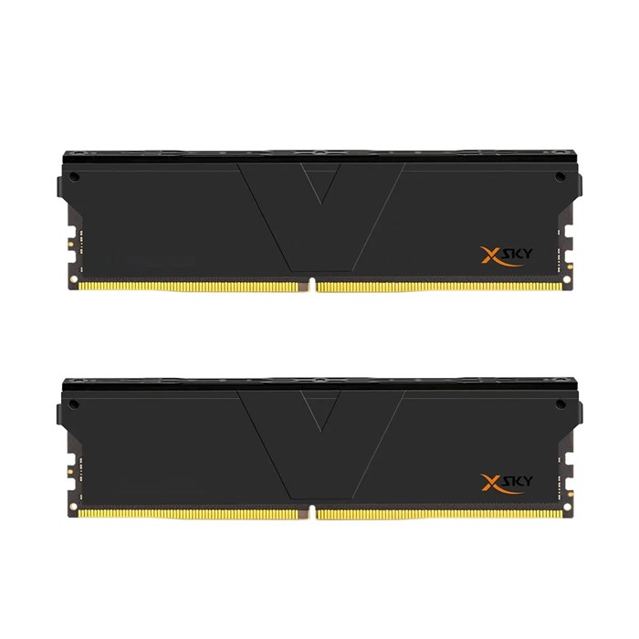 رم وی کالر دو کاناله XSky 32GB (2 x 16GB) DDR5 6000 CL28 — مشکی | عماد رایان رم وی کالر دو کاناله XSky 32GB (2 x 16GB) DDR5 6000 CL28 — مشکی