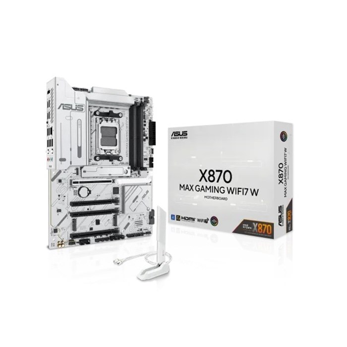 مادربرد ایسوس گیمینگ سفید X870 MAX Gaming Wi-Fi7 — سفید | عماد رایان مادربرد ایسوس گیمینگ سفید X870 MAX Gaming Wi-Fi7 — سفید