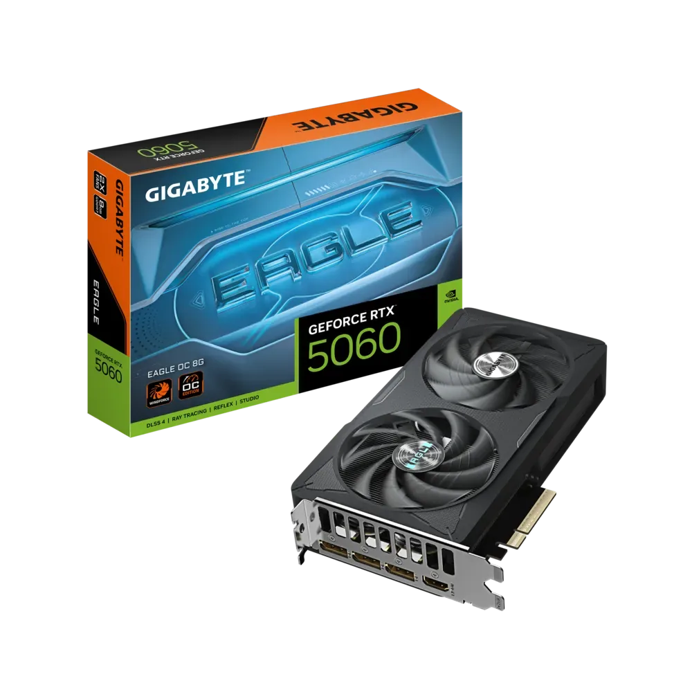 کارت گرافیک گیگابایت مدل GeForce RTX 5060 EAGLE OC 8GB — | عماد رایان کارت گرافیک گیگابایت مدل GeForce RTX 5060 EAGLE OC 8GB —