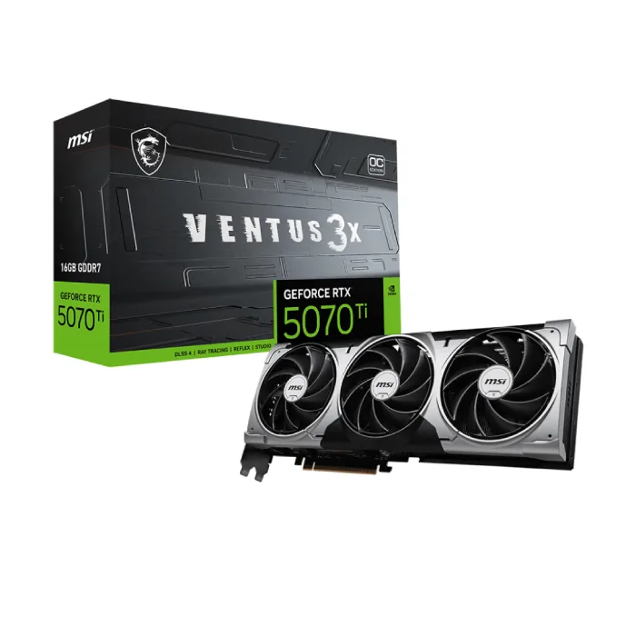 کارت گرافیک ام اس آی مدل GeForce RTX™ 5070 Ti 16G VENTUS 3X OC — | عماد رایان کارت گرافیک ام اس آی مدل GeForce RTX™ 5070 Ti 16G VENTUS 3X OC —