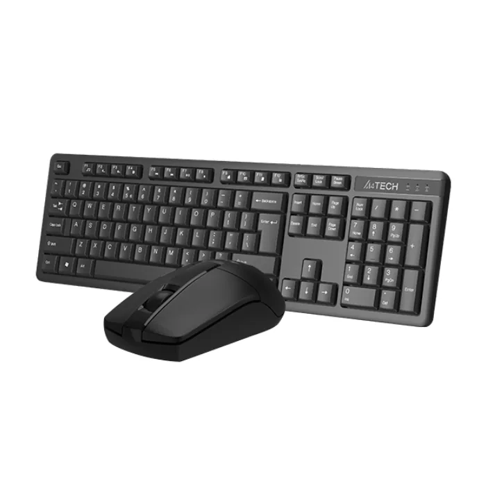 کیبورد و ماوس بی سیم ای فورتک مدل 3330NS — مشکی | عماد رایان کیبورد و ماوس بی سیم ای فورتک مدل 3330NS — مشکی