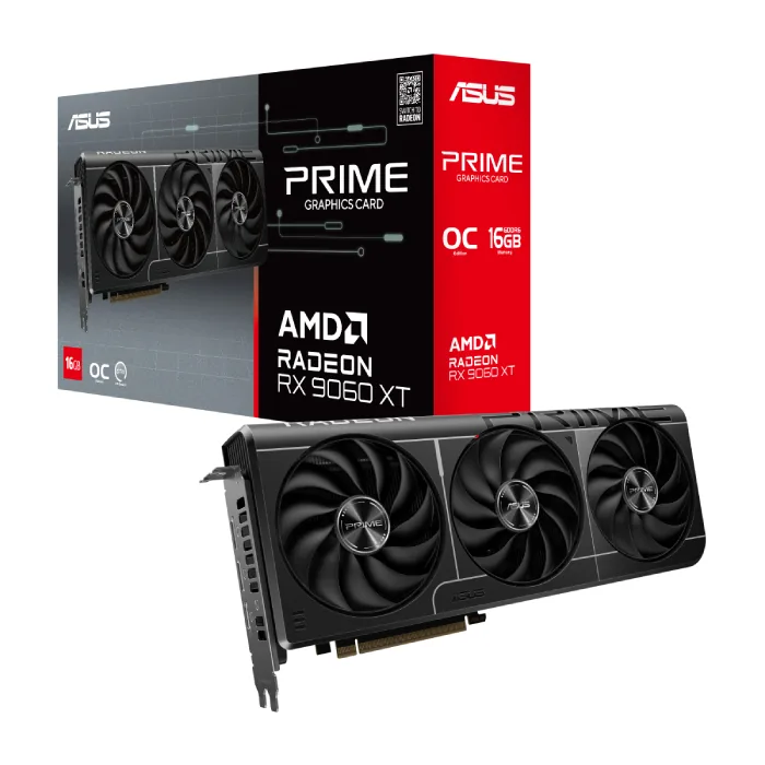 کارت گرافیک ایسوس مدل Prime Radeon RX 9060 XT OC Edition 16GB GDDR6 — | عماد رایان کارت گرافیک ایسوس مدل Prime Radeon RX 9060 XT OC Edition 16GB GDDR6 —