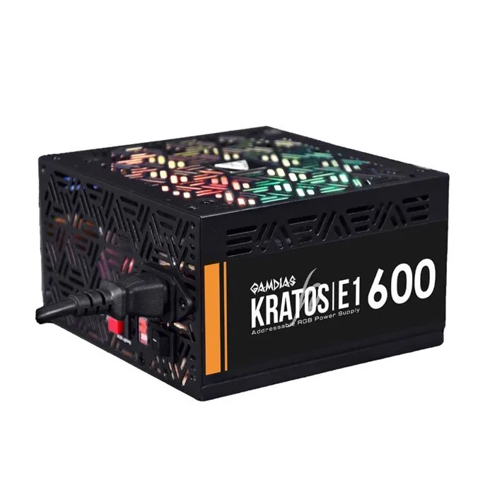 پاور گیم دیاس 600 وات Power Gamdias KRATOS E1-600 — مشکی | عماد رایان پاور گیم دیاس 600 وات Power Gamdias KRATOS E1-600 — مشکی