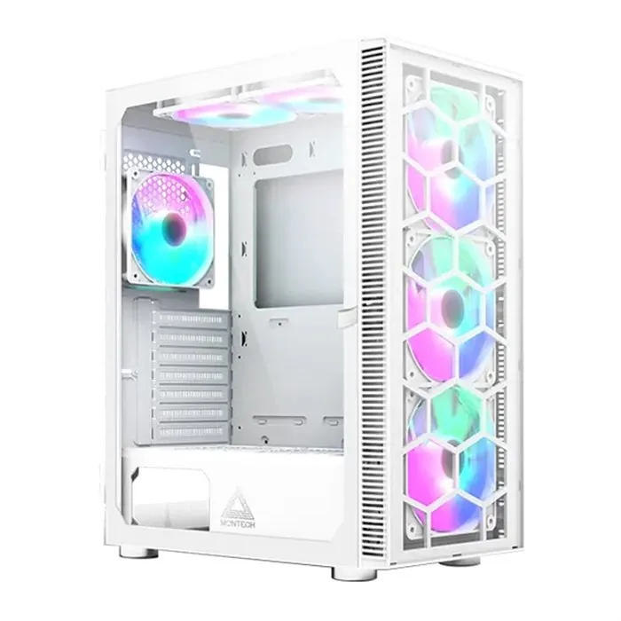 کیس کامپیوتر مونتک مدل X3 GLASS White — سفید | عماد رایان کیس کامپیوتر مونتک مدل X3 GLASS White — سفید