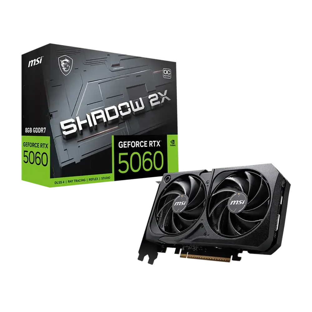 کارت گرافیک ام اس آی مدل GeForce RTX 5060 8G SHADOW 2X OC — | عماد رایان کارت گرافیک ام اس آی مدل GeForce RTX 5060 8G SHADOW 2X OC —