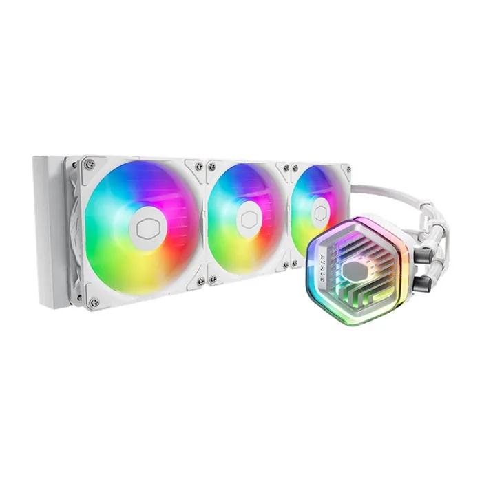 فن خنک کننده پردازنده سفید کولر مستر مدل MASTERLIQUID 360 ATMOS WHITE — سفید | عماد رایان فن خنک کننده پردازنده سفید کولر مستر مدل MASTERLIQUID 360 ATMOS WHITE — سفید