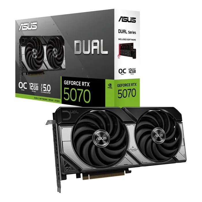 کارت گرافیک ایسوس ASUS GeForce Dual RTX 5070 12GB GDDR7 OC Edition — | عماد رایان کارت گرافیک ایسوس ASUS GeForce Dual RTX 5070 12GB GDDR7 OC Edition —