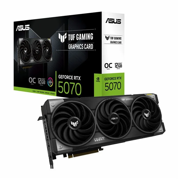 کارت گرافیک ایسوس TUF Gaming GeForce RTX 5070 12GB GDDR7 OC Edition — | عماد رایان کارت گرافیک ایسوس TUF Gaming GeForce RTX 5070 12GB GDDR7 OC Edition —