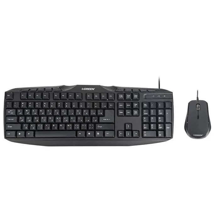 کیبورد و ماوس باسیم گرین GKM-305 — مشکی | عماد رایان کیبورد و ماوس باسیم گرین GKM-305 — مشکی