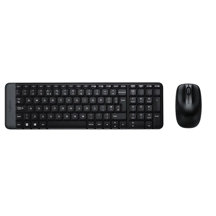 کیبورد و ماوس بیسیم لاجیتک MK220 — مشکی | عماد رایان کیبورد و ماوس بیسیم لاجیتک MK220 — مشکی