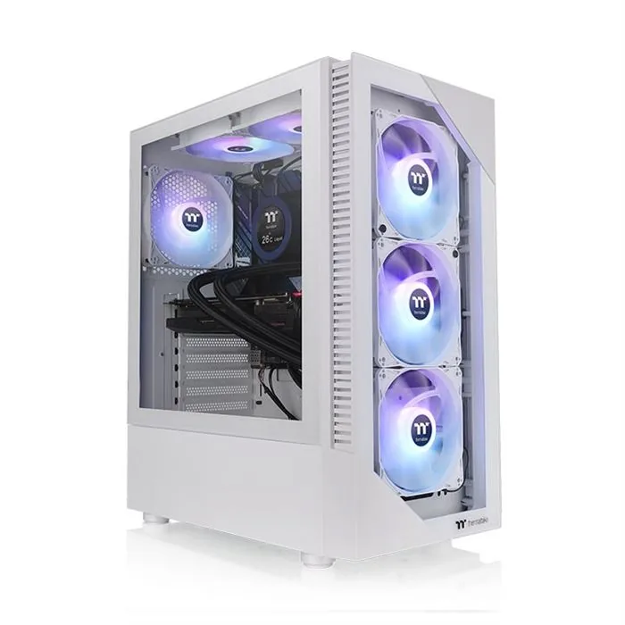 کیس ترمالتیک سفید مدل View 200 Tempered Glass ARGB — سفید | عماد رایان کیس ترمالتیک سفید مدل View 200 Tempered Glass ARGB — سفید