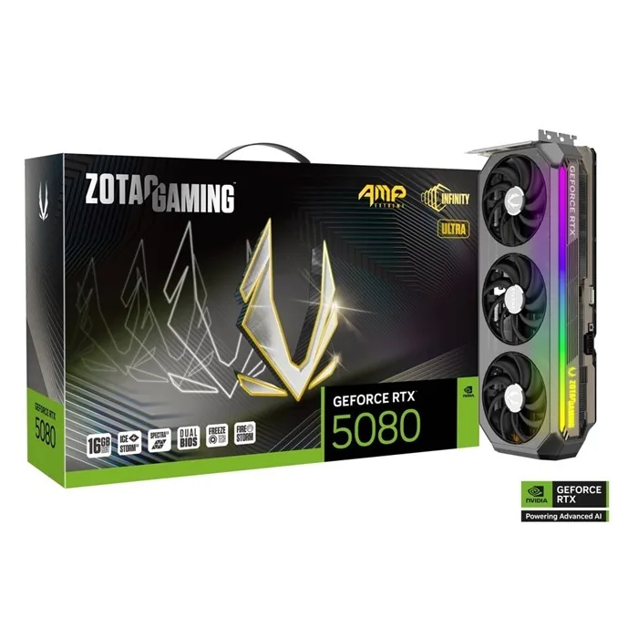کارت گرافیک زوتک مدل GeForce RTX 5080 AMP Extreme INFINITY ULTRA 16GB GDDR7 — | عماد رایان کارت گرافیک زوتک مدل GeForce RTX 5080 AMP Extreme INFINITY ULTRA 16GB GDDR7 —